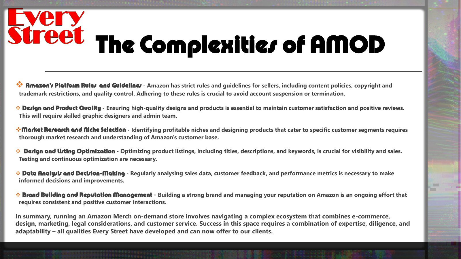 Slide 9: The Complexities of AMOD