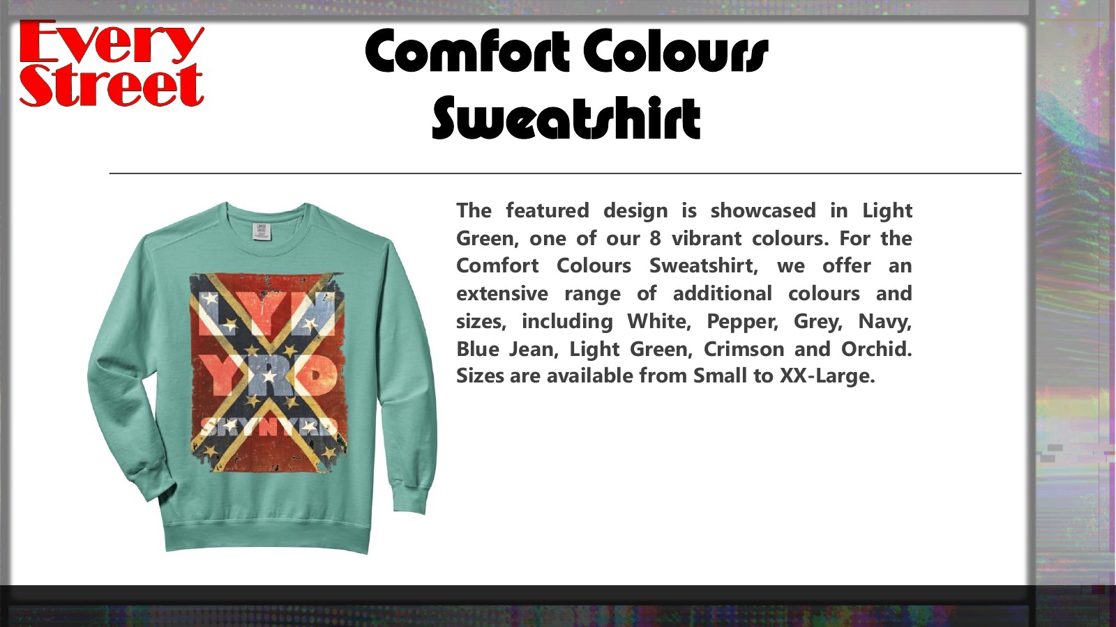 Slide 23: Comfort Colours Sweatshirt