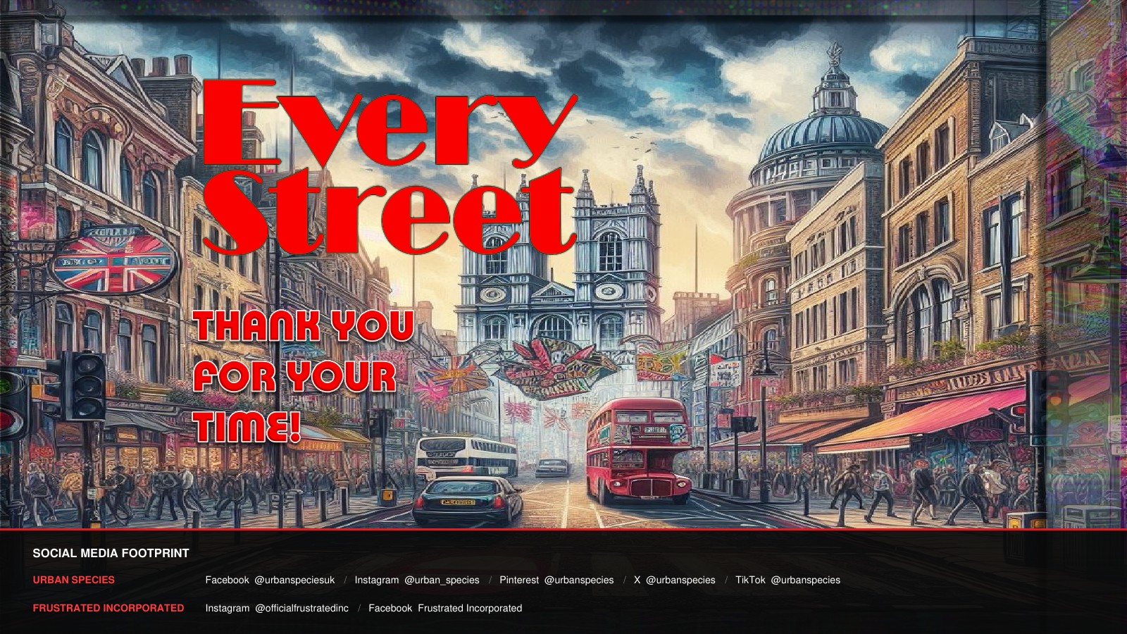 Slide 42: Thank You and social media links